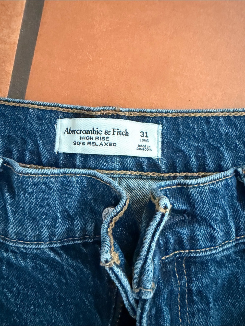 Abercrombie & Fitch High-Rise Relaxed Dark Blue Women's Jeans